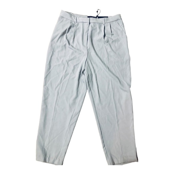 Blue steel gray high waisted hi-rise tapered leg‎ trouser pants size XL new - Picture 3 of 14